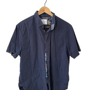 Cactus Man by Ricky Singh Men’s Shirt | Navy Micro-Dot with Paisley Trim